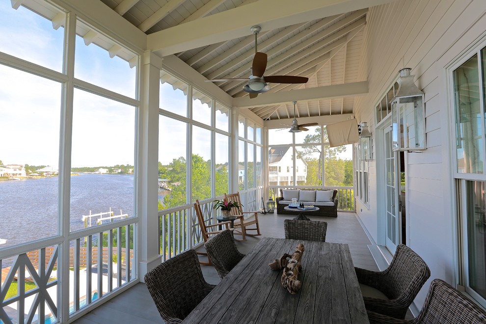 Inspiration for a beach style verandah in New Orleans.