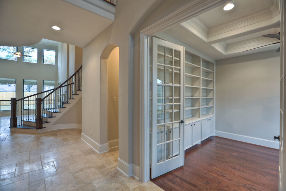 Entryway - transitional entryway idea in Houston