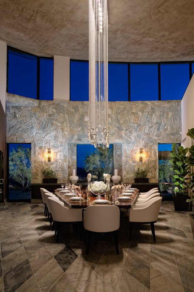 Inspiration for an expansive contemporary dining room in Las Vegas.