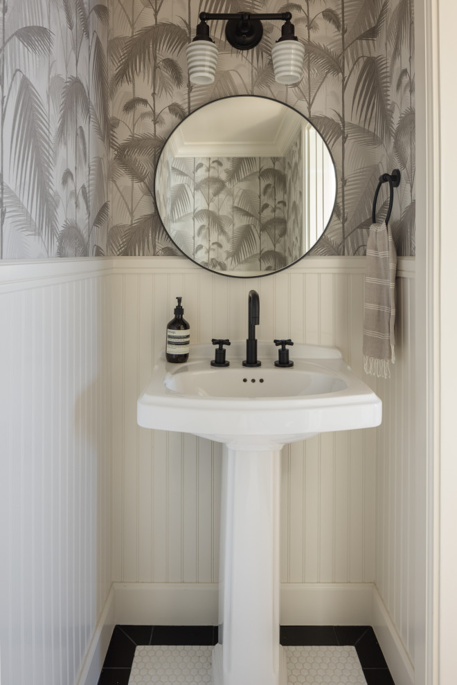 English Tea by The Sea - Beach Style - Powder Room - San Diego - by ...