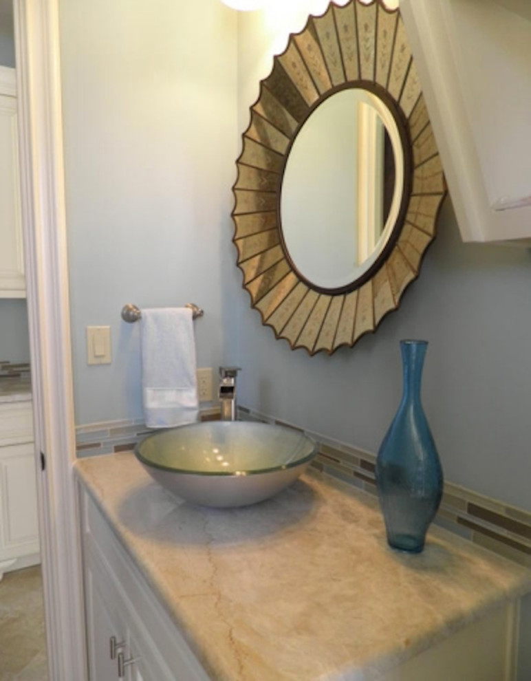 Example of a transitional bathroom design in Austin