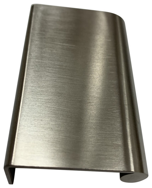 Solid Brass Edge Pull 4"x1.5", Satin Stainless Steel