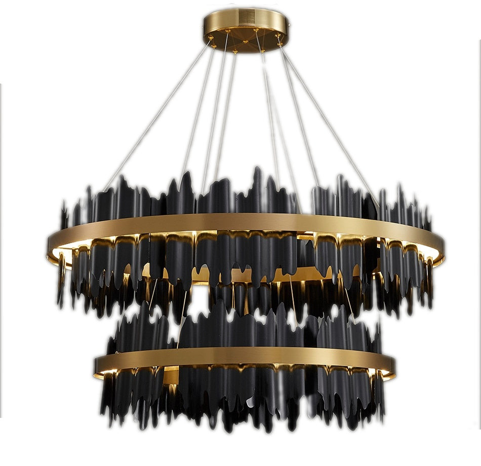 Nera 2Tier Modern Ring Chandelier Contemporary Chandeliers by