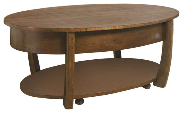 Concierge Oval Lift-Top Coffee Table - Transitional - Coffee Tables ...