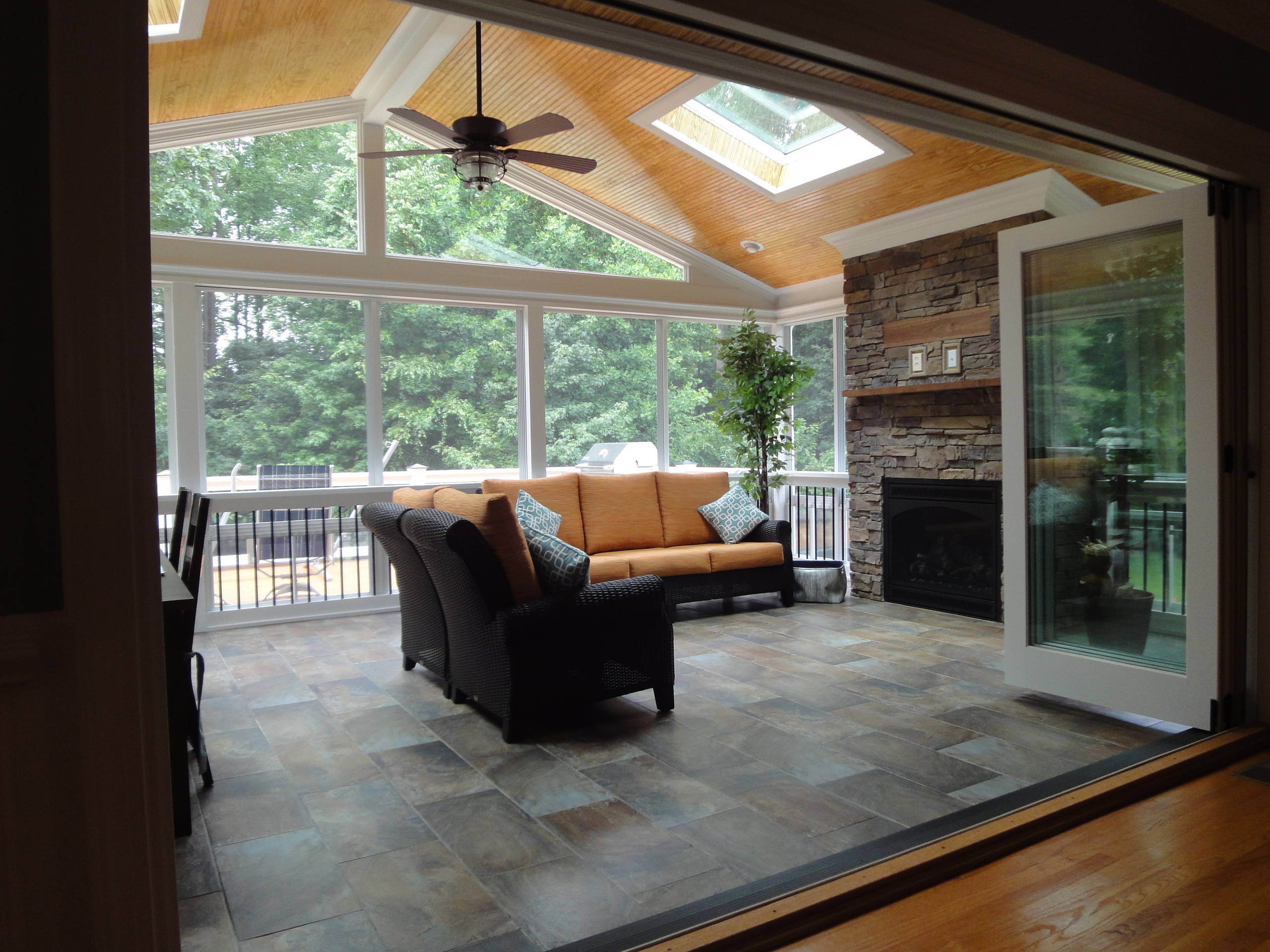 3 Season Room With Fireplace Ideas - Photos u0026 Ideas | Houzz