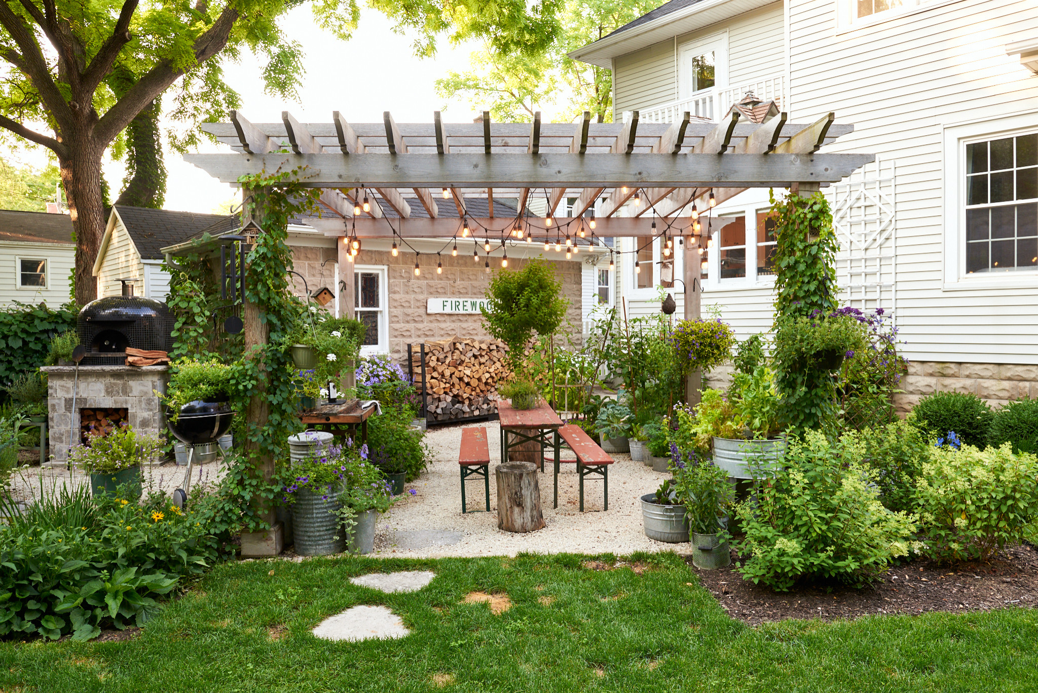 Rustic Cedar Pergola - Cedarburg, WI