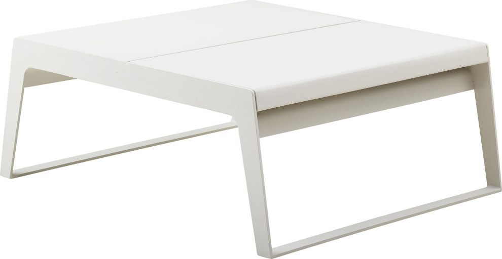 Chill-Out Coffee Table - White, Aluminum