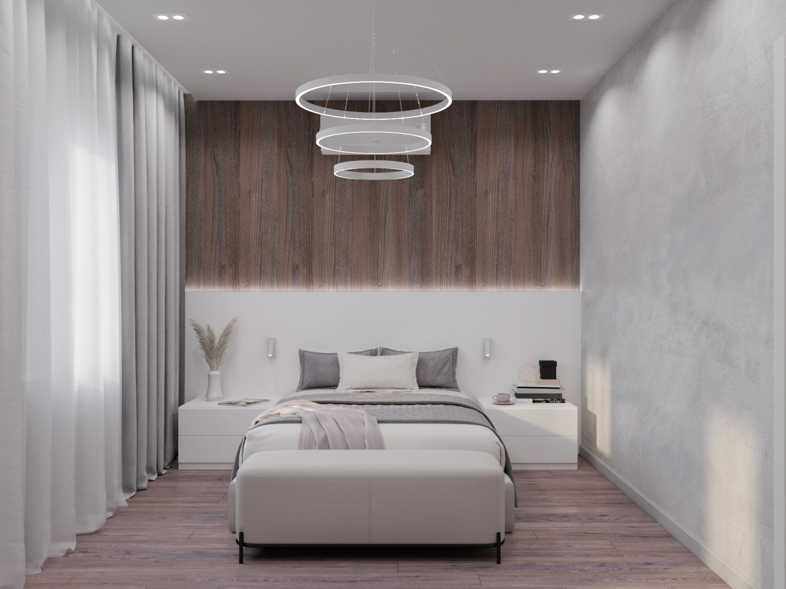 Спальня с гардеробной в загородном доме. Кемеровская обл.