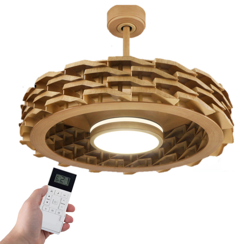 LUMIO Bladeless Smart Ceiling Fan, 6 Speeds with Dimmable LED Light and