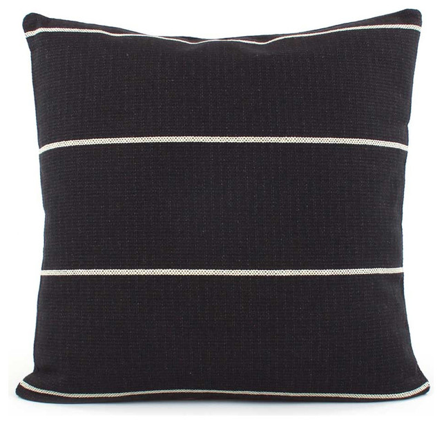 Chloe and Olive Streamline Black Throw Pillow Outdoor Cushions And