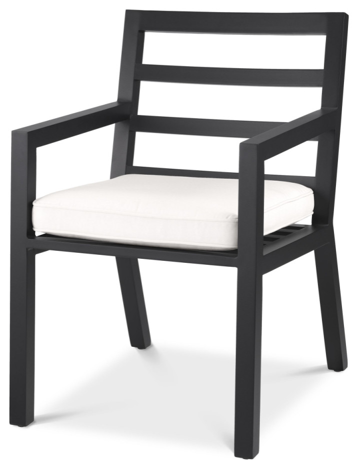 Black Sunbrella Outdoor Dining Armchair Eichholtz Delta