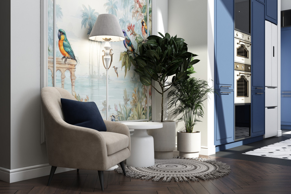 Кухня-гостиная в коттедже 2