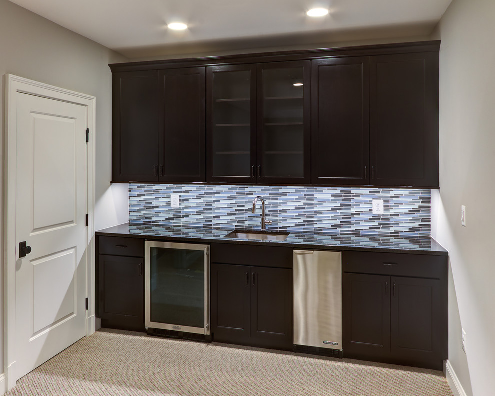 Inspiration for a transitional home bar remodel in DC Metro