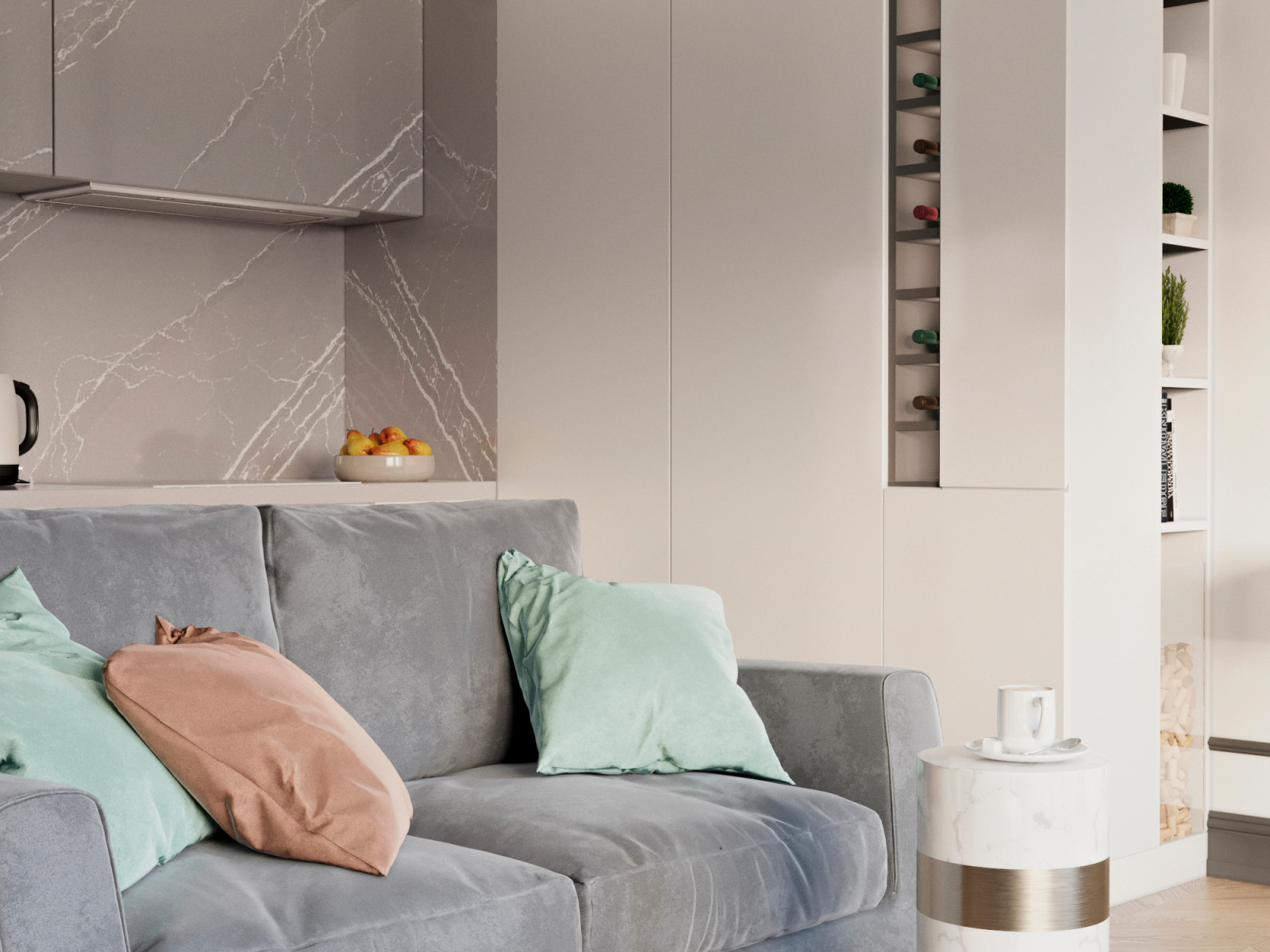 Дизайн-проект трехкомнатной квартиры в ЖК "Платинум"