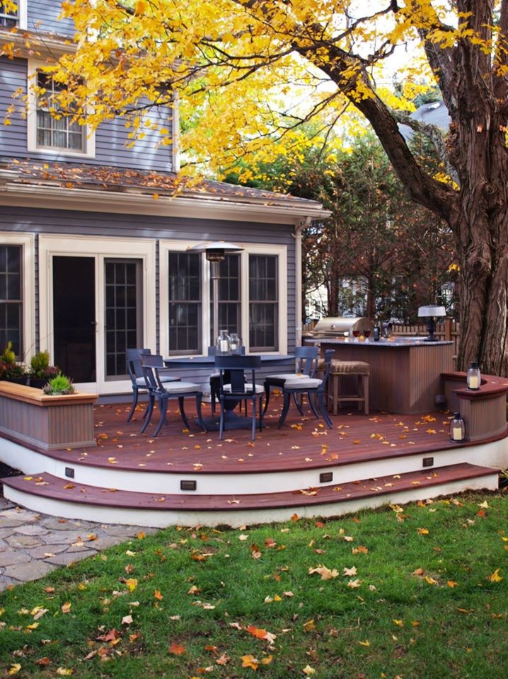 Inspiration for a craftsman patio kitchen remodel in Boston