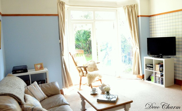 Blue living room traditional-living-room