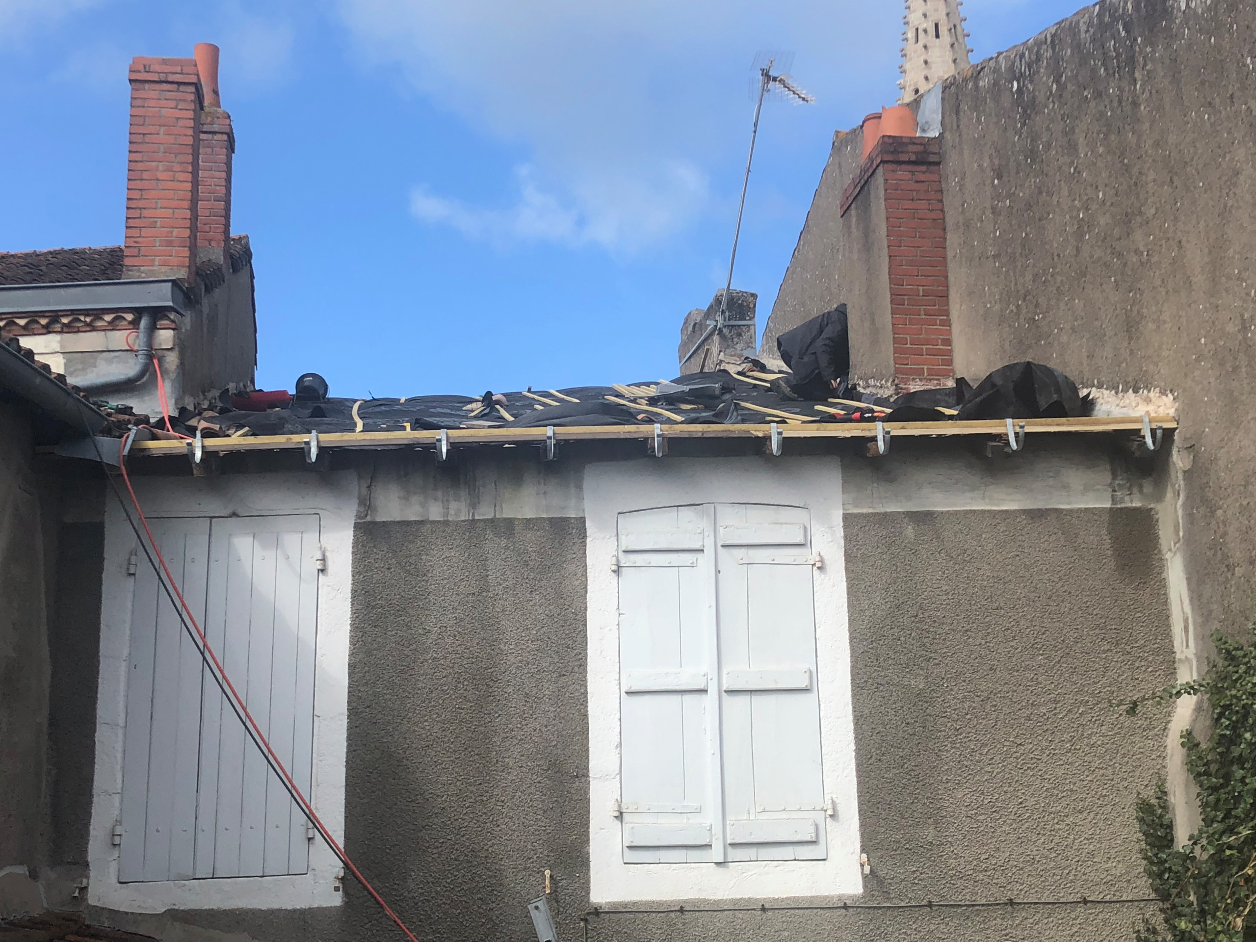 Rénovation d'une toiture de maison
