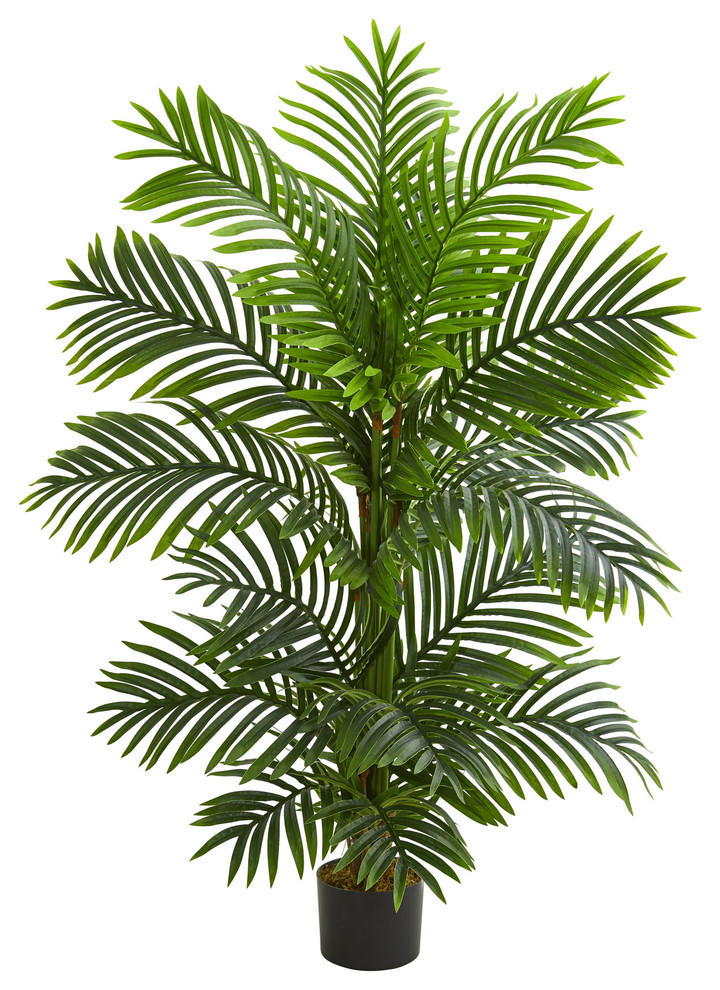 4' Bamboo Palm Artificial Tree Contemporary Artificial Plants And