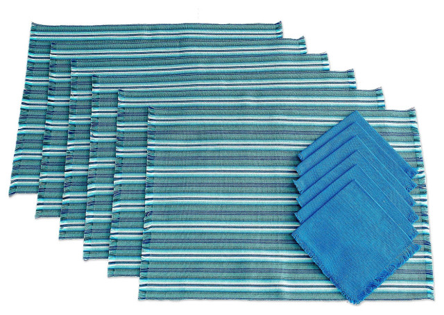 Novica Handmade Tecpan Tradition Cotton Table Linen Set (Set For 6)
