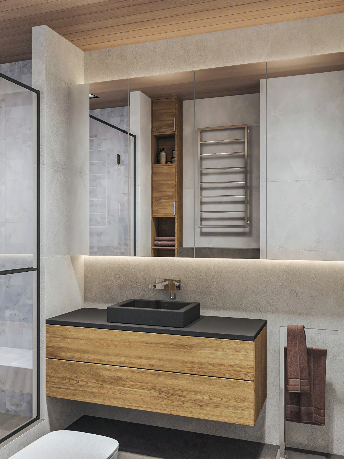 Проект современного интерьера квартиры 65 кв.м в ЖК «Маяковский» Москва