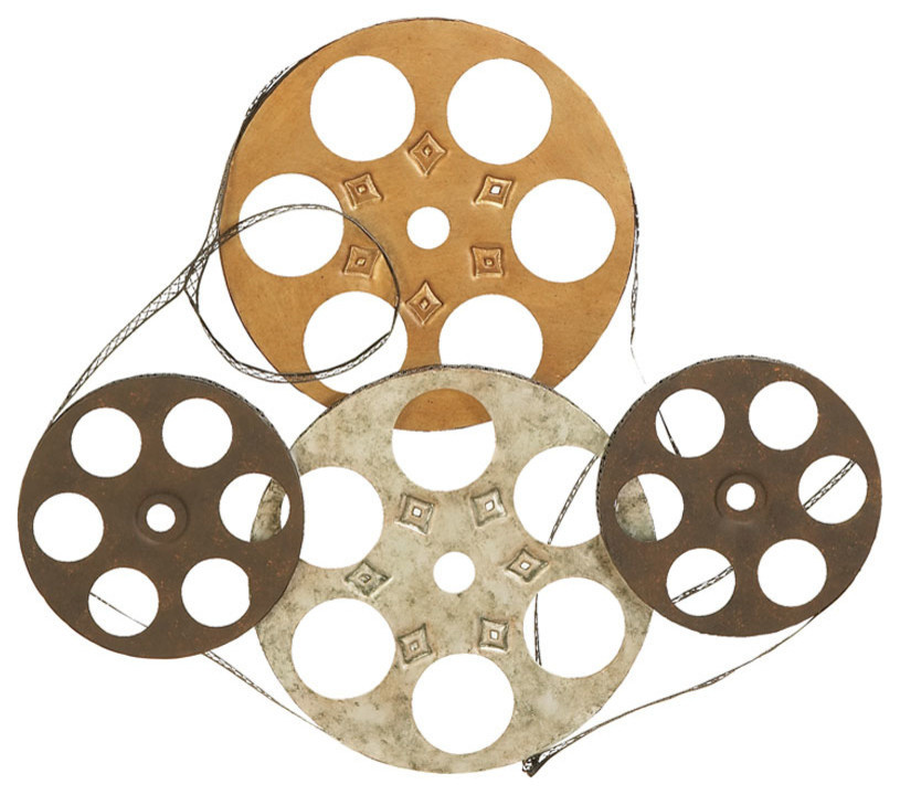 3d Metal Film Reel Wall Decor Industrial Wall Sculptures By