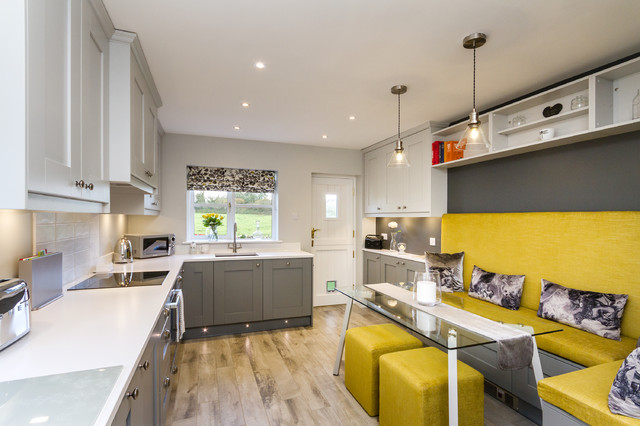 Shades of Grey Shaker Style Kitchen transitional-kitchen