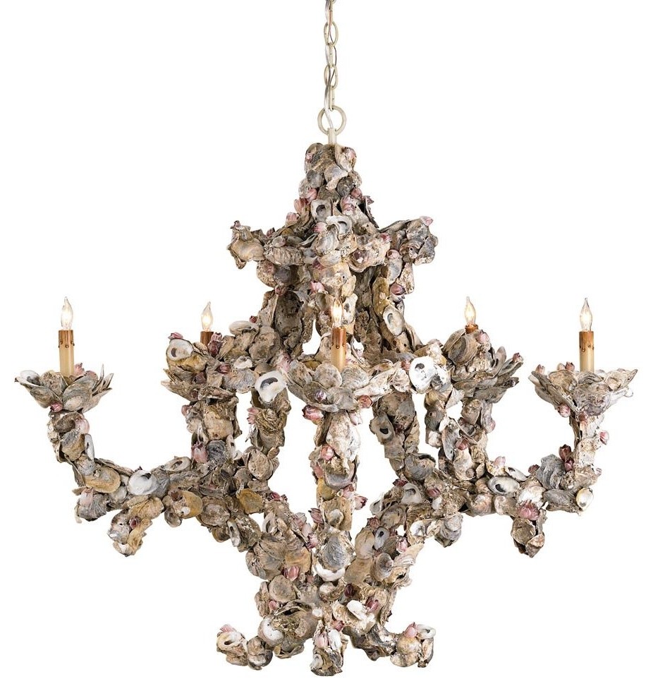 Currey & Co. Oyster Shell Chandelier