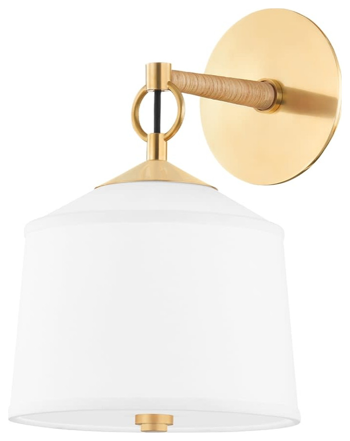 Hudson Valley Lighting 5200 White Plains 14" Tall Wall Sconce - Aged Brass
