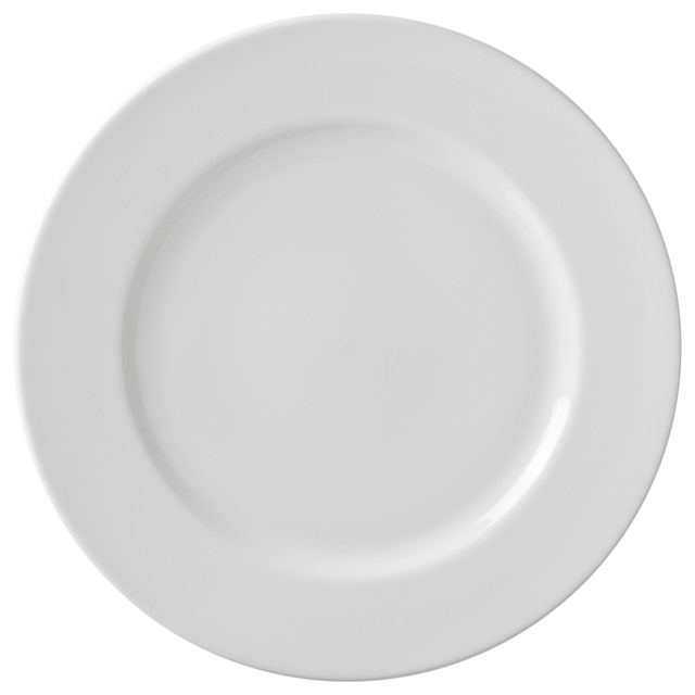 Classic White Charger Plates, Set of 6 Contemporary Charger Plates