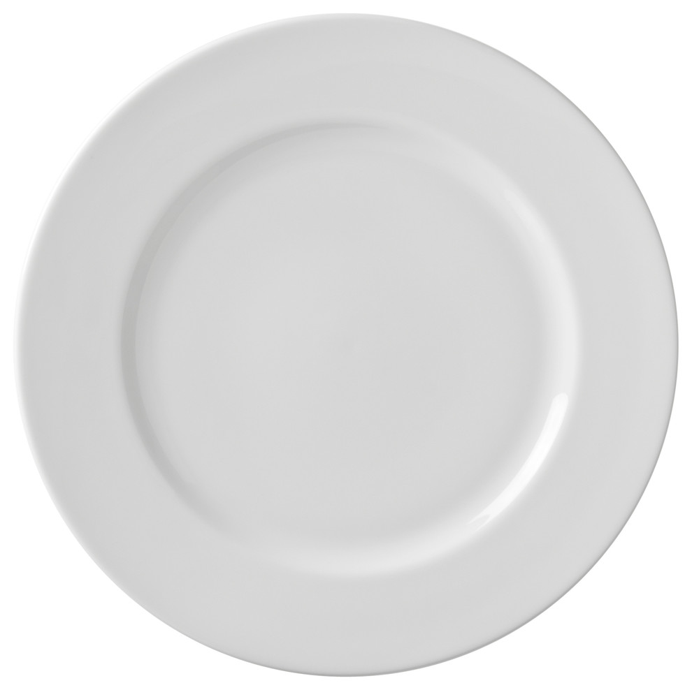 Classic White Charger Plates, Set of 6 Contemporary Charger Plates