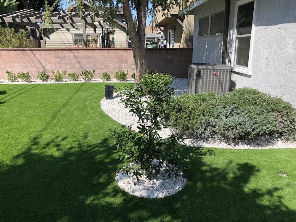 long beach-front and back yard remodeling