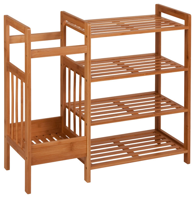 Honey Can Do 4 Tier Bamboo Organizer Asian Shoe Storage By Jensen Byrd Co Inc