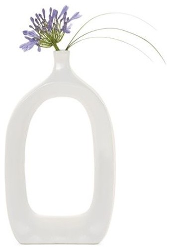 Torre and Tagus Open Vase Tall, White - Contemporary - Vases - by Silver &  Crystal Gallery | Houzz