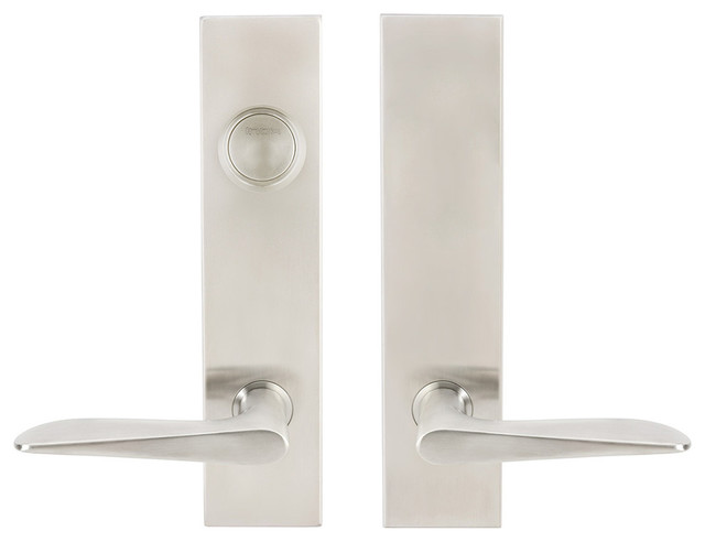 Ecco Lever Tubular Dummy Entry With Dummy Cylinder Lh Satin