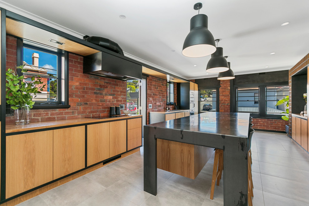 Contemporary kitchen in Hobart.