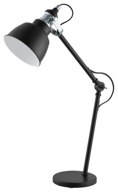 Eglo 203516A Thornford 25" Tall Novelty Desk Lamp - Matte Black / Chrome