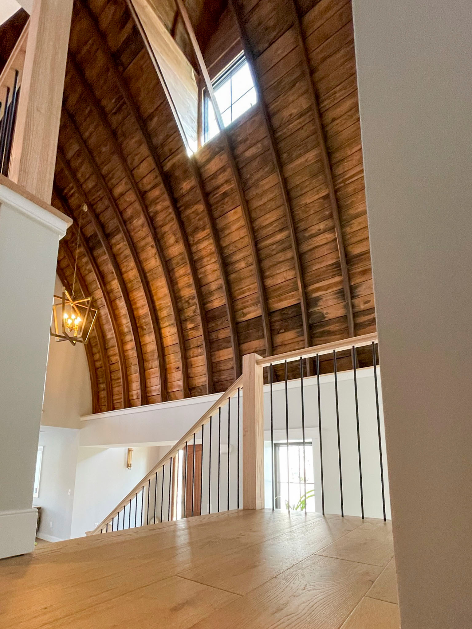 102_Straight-Freestanding Stairs/Landing in Barn Style Home, Leesburg VA 20175