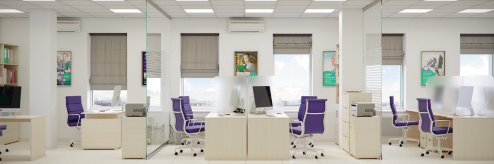 Дизайн-проект офиса B2B компании Мегафон, г.Пермь