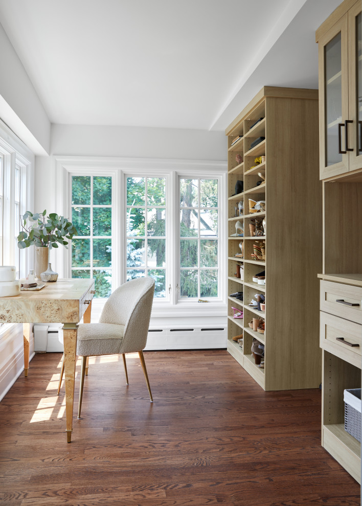 Photo of a transitional storage and wardrobe in New York.