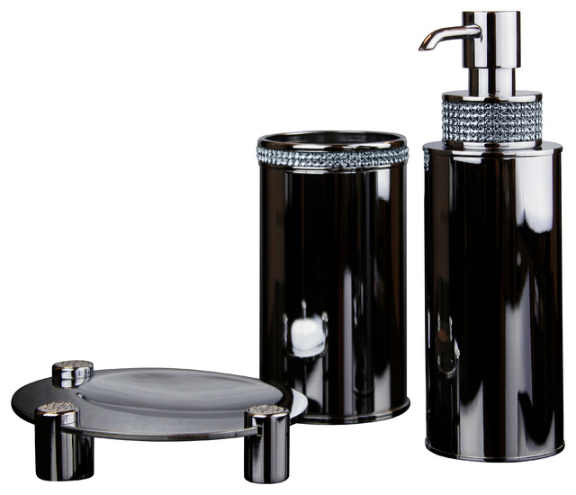 Bathroom Accessories With Swarovski Crystals carmen bathroom set, swarovski crystals - contemporary - bathroom Bathroom Accessories With Swarovski Crystals carmen bathroom set, swarovski crystals - contemporary - bathroom