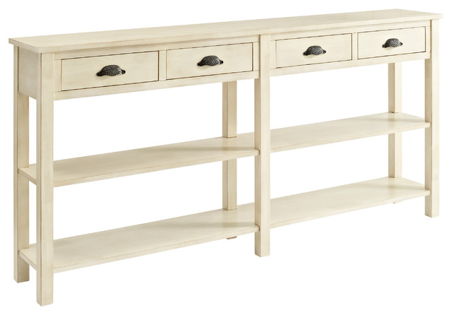 Cream Console Table powell cream crackle console 149-534 - transitional - console Cream Console Table powell cream crackle console 149-534 - transitional - console