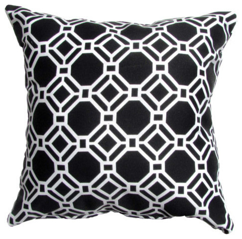 Black and White Pillow Cover Modern Pillow Cover Black/White Geometric ...