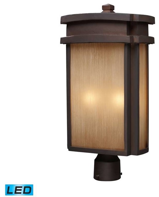Sedona Outdoor LED Post Light, Clay Bronze