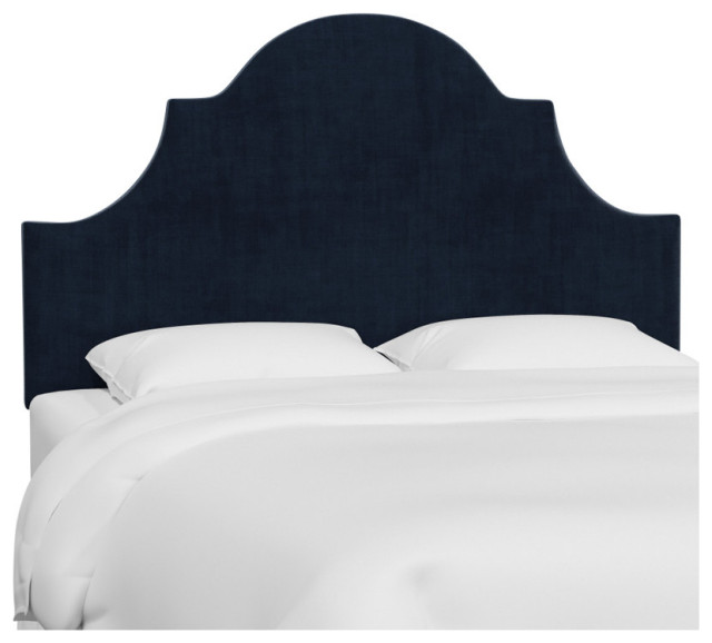 Red from Scalamandre Geneva Headboard, Lewis, King Contemporary