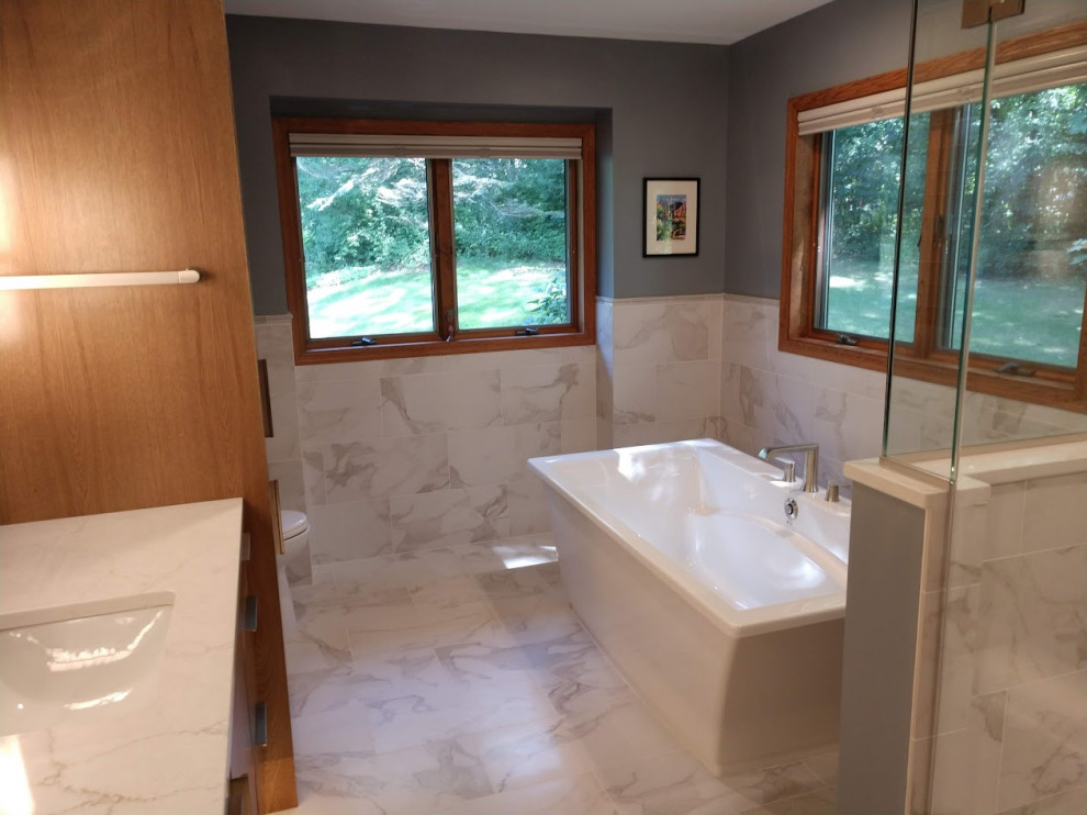 Transitional home design photo in Milwaukee