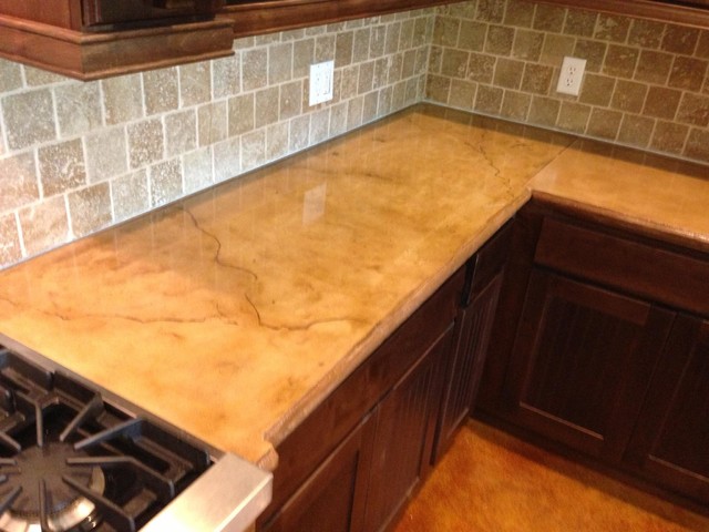Colored And Stained Concrete Countertop, Pictures Of Stained Concrete Countertops
