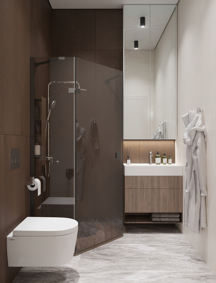 Современный интерьер для молодой семьи в квартире 36 м²