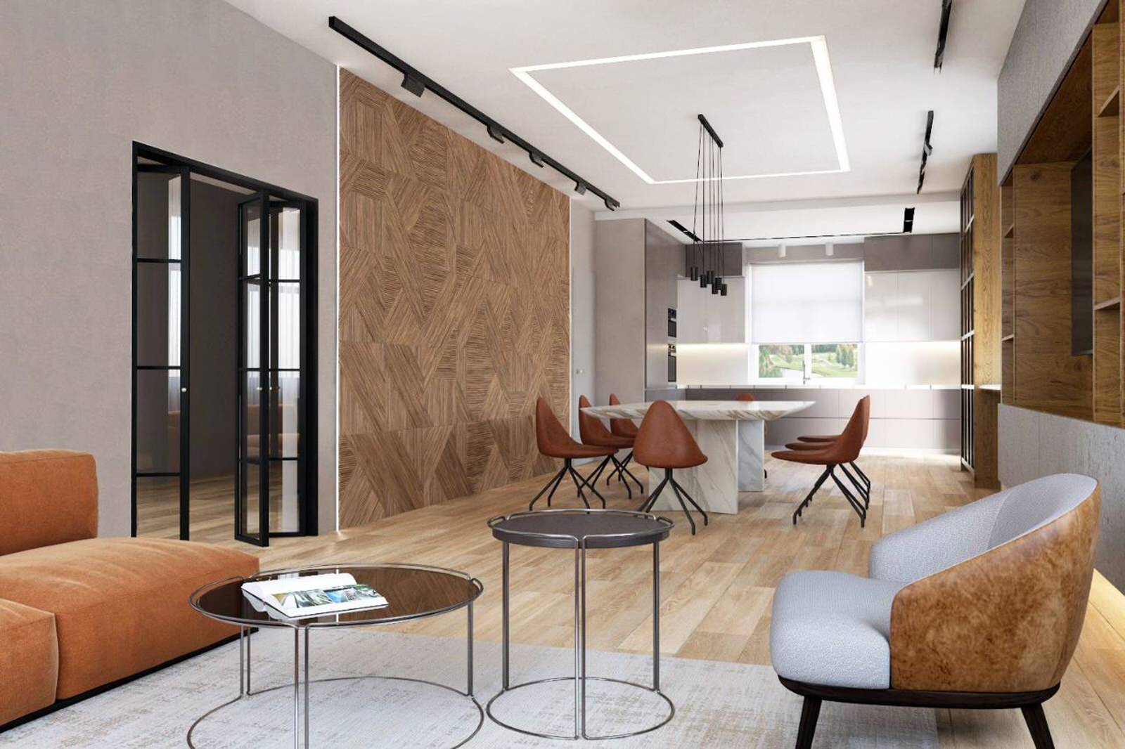 Кухня-гостиная в современном стиле