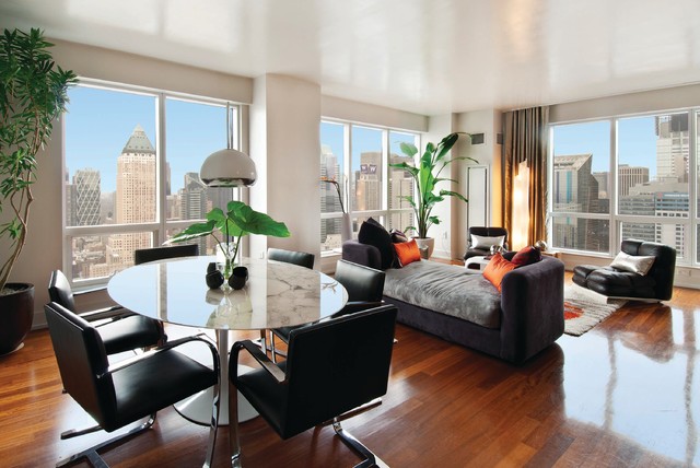 Time Square Pied-a-Terre moderne-salon
