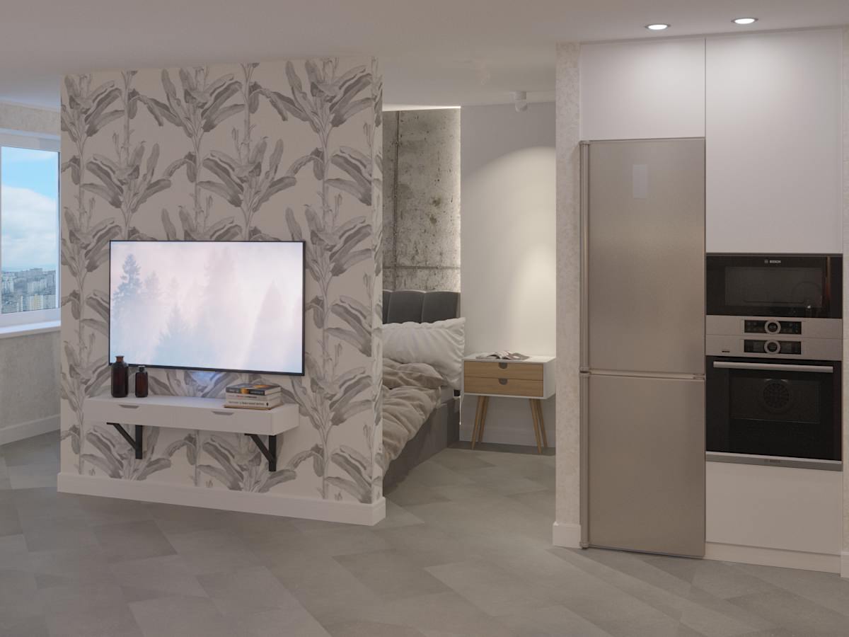 Квартира с бетонными стенами